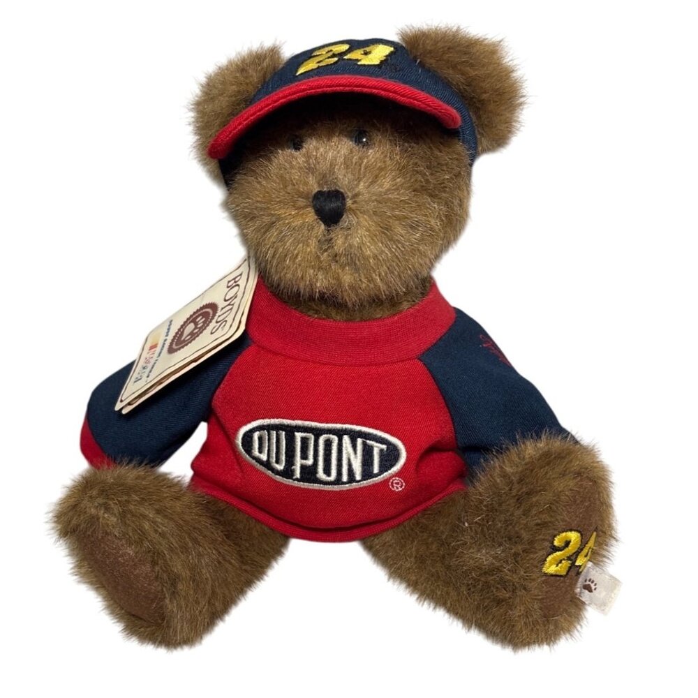 Jeff Gordon Plush Bear #24 Nascar Boyds Hat Shirt DuPont Sponsor Tags Signed